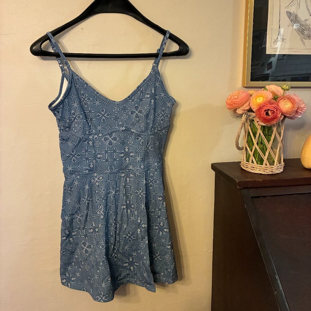 Target JoyLab Women's Corset Detail Active Dress Bandana Paisley Print Blue